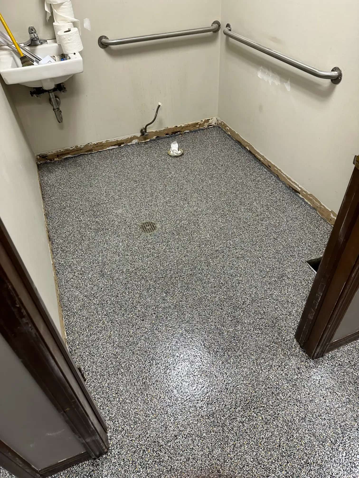 Finished concrete floor with a clean refined appearance