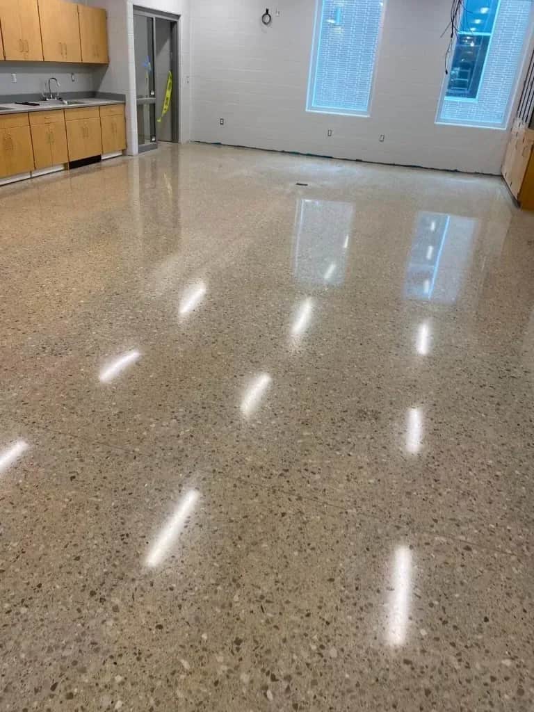 Polished concrete floor finish