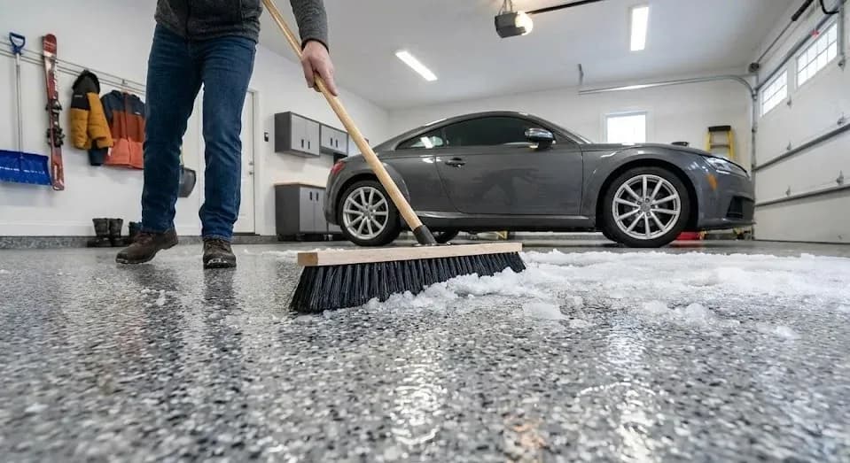 Durable polyaspartic garage floor coating built to last in West Michigan