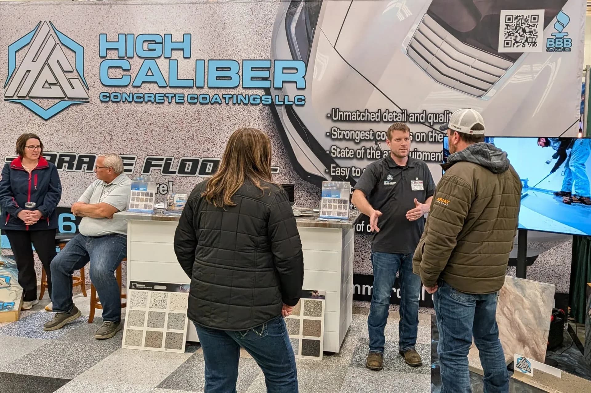High Caliber Concrete Coatings booth at the West Michigan Home and Garden Show
